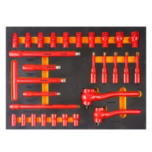 DRAWER 1 OF 69PCS DIPPED INSULATED TOOL TROLLEY SET